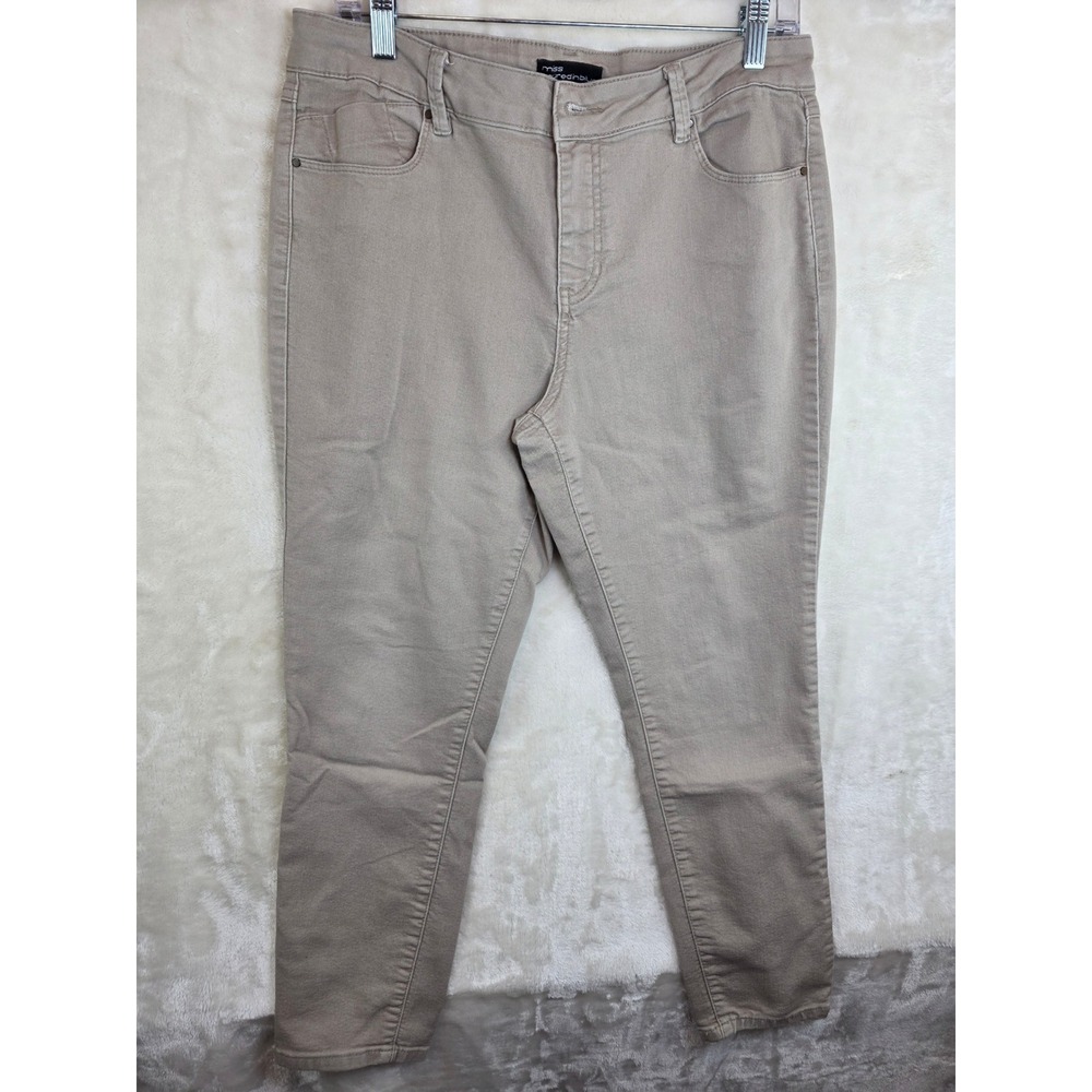 Miss Poured In Blue Womens Khaki Tan Skinny Pants Size 12 Stretch‎ MA0312